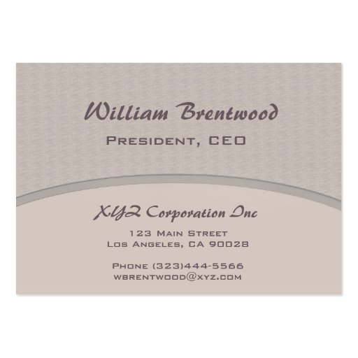 Pale Grey curve Business Card (front side)