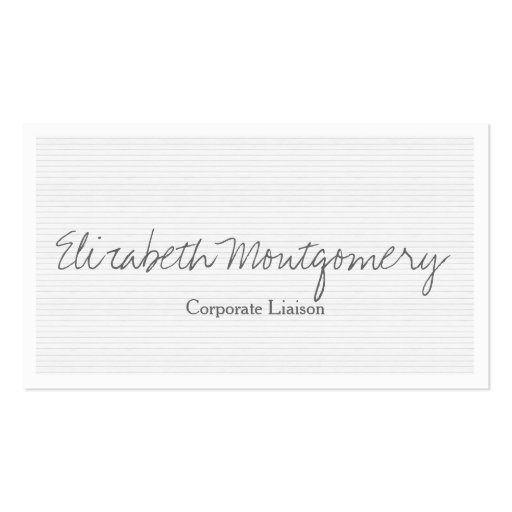Pale Grey Modern Professional Business Card (front side)