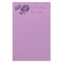 Pale Lavender Hydrangea Stationery Design