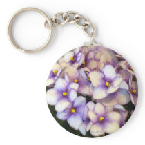 Pale Lavender Violets Key Chains