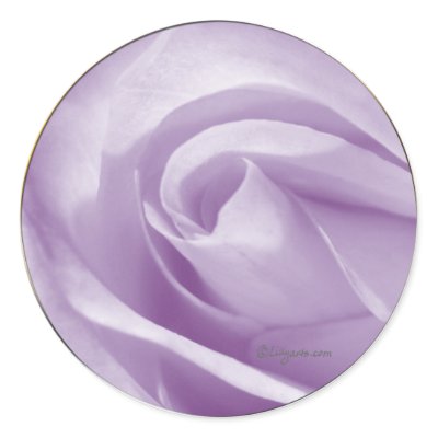 Pale Lavender Wedding Invitation Seal Round Sticker by naturalilly
