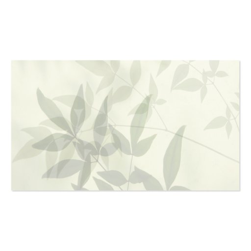 pale leaves business card (front side)