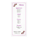 Pale Magenta and White Orchids Menu... Custom Rack Cards
