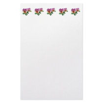 Pale Magenta and Yellow Pansies Stationery Design