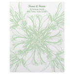 Pale Mint Green Vintage Floral Custom Letterhead