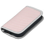 Pale Peach Pink Diagonal Stripes. Folio Planner
