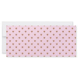 Pale pink and brown heart pattern. custom rack card