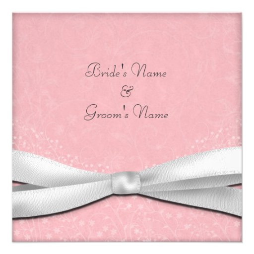 Pale Pink and White Floral Wedding Invitations