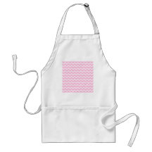 Pale Pink and White Zigzag Pattern. Aprons