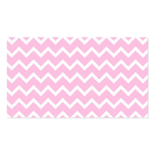 Pale Pink and White Zigzag Pattern. Business Cards (front side)