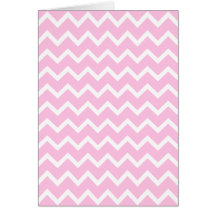 Pale Pink and White Zigzag Pattern. Cards