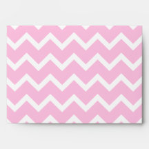 Pale Pink and White Zigzag Pattern. Envelopes