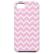 Pale Pink and White Zigzag Pattern. iPhone 5 Case