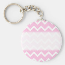 Pale Pink and White Zigzag Pattern. Keychains