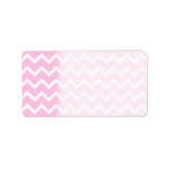 Pale Pink and White Zigzag Pattern. Custom Address Label