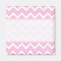 Pale Pink and White Zigzag Pattern. Magnet