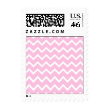 Pale Pink and White Zigzag Pattern. Postage