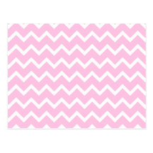 Pale Pink and White Zigzag Pattern. Postcards