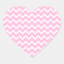 Pale Pink and White Zigzag Pattern. Stickers