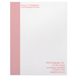 pale pink border business letterhead template