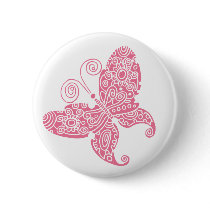 Pale Pink Butterfly Button
