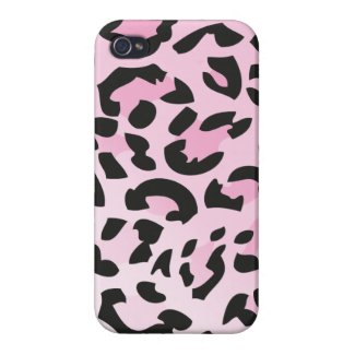 Pale Pink Leopard Paint iPhone 4 Case