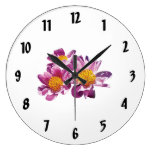 Pale Pink Peonies Wall Clock