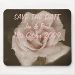 Pale Pink Rose - Save The Date Mouse Pad