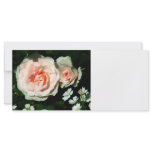 Pale Pink Roses in Garden Rack Card Design