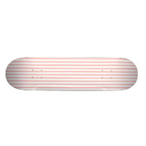 Pale pinked striped skate board decks