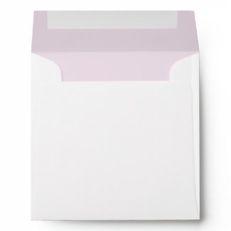 Pale Purple Rose on White Matching Envelopes envelope
