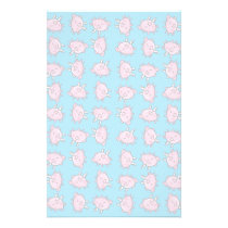 Pale repeating pig fly pattered stationary stationery