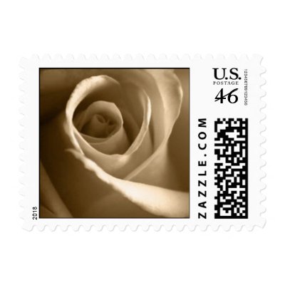 Pale Rose Wedding Postage Stamp