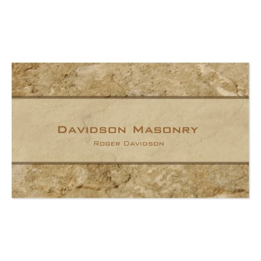 Pale Stone Business Card (front side)