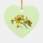 Pale Yellow Orchid Christmas Ornament