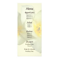 Pale Yellow Tulips After the Rain  Wedding Menu rack cards