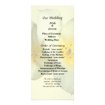 Pale Yellow Tulips After the Rain Wedding Program rack cards