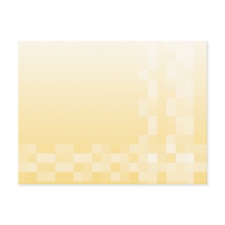 Pale Yellow & White Squares Pattern. Customizable postcard