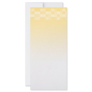 Pale Yellow & White Squares Pattern. Customizable rackcard