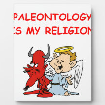 paleontology display plaque