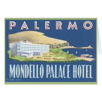 Palermo Mondello Palace Hotel cards by vintagegiftmall Palermo Mondello Palace Hotel cards