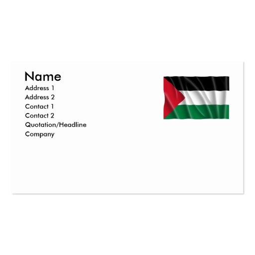 PALESTINE BUSINESS CARD TEMPLATES (front side)