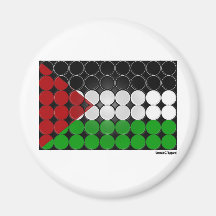 Palestine Flag Circle 2 Fridge Magnets