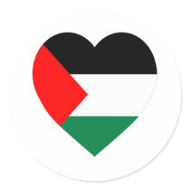 Palestine Flag Heart stickers by Vexillophile Palestine Flag Heart stickers