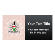 Palestine Flag Map 2.0 Customized Photo Card