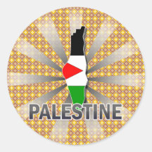 Palestine Flag Map 2.0 Round Sticker