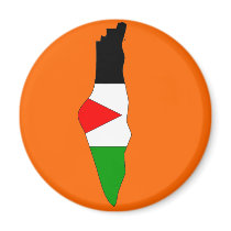 Palestine flag map magnet