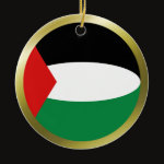Palestine Fisheye Flag Ornament