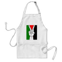 PALESTINE FLAG PEACE SIGN APRON