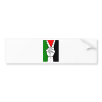 PALESTINE FLAG PEACE SIGN BUMPER STICKER